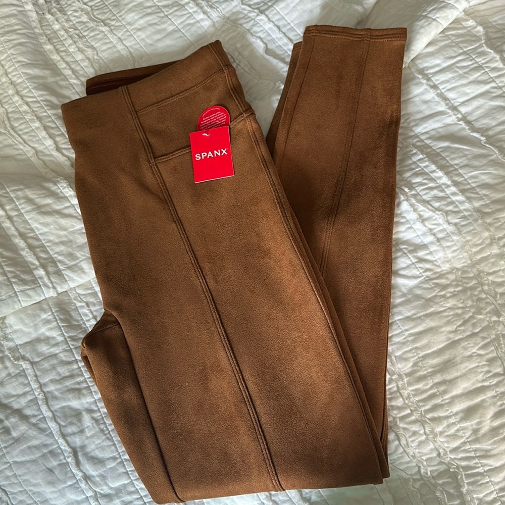 NWT Spanx Suede Leggings